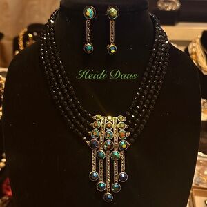 Stunning Heidi Daus Necklace and Earrings Set - Signed